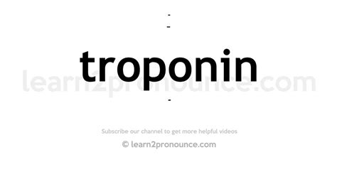 how to pronounce troponin.
